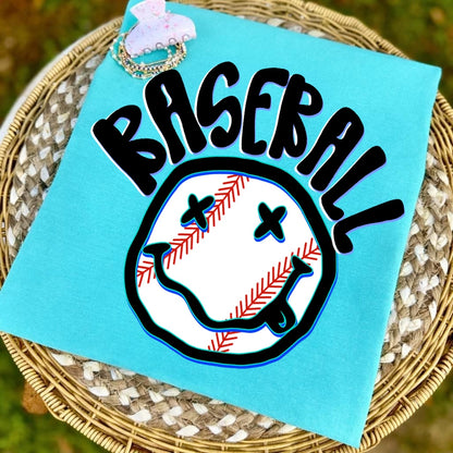 BASEBALL smile clear film screen print