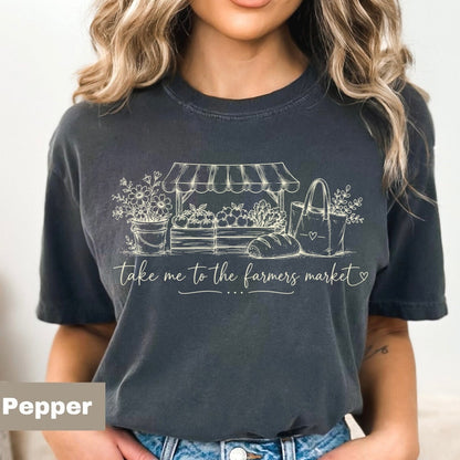 take me to the farmers market screen print transfer•