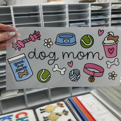 dog mom doodles clear film screen print