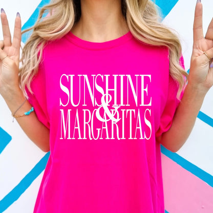 sunshine & margaritas  screen print transfer•