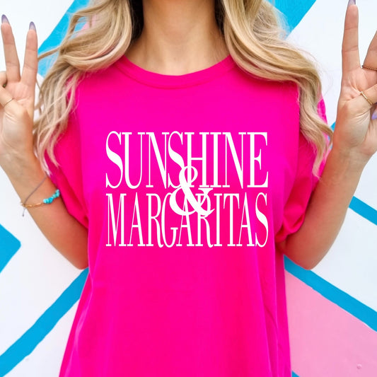 sunshine & margaritas  screen print transfer•