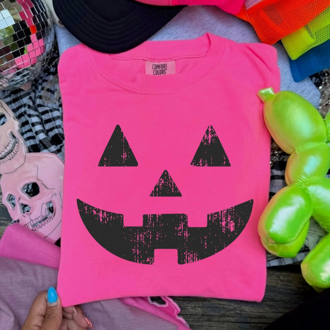 jackolantern face screen print transfer
