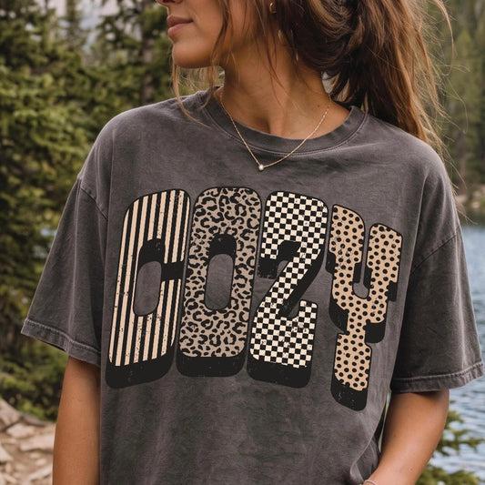 cozy grunge clear film screen print