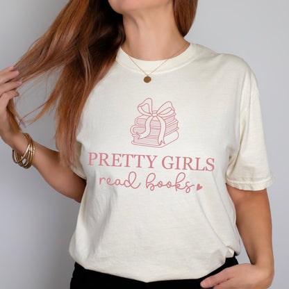 pretty girls read books screen print transfer