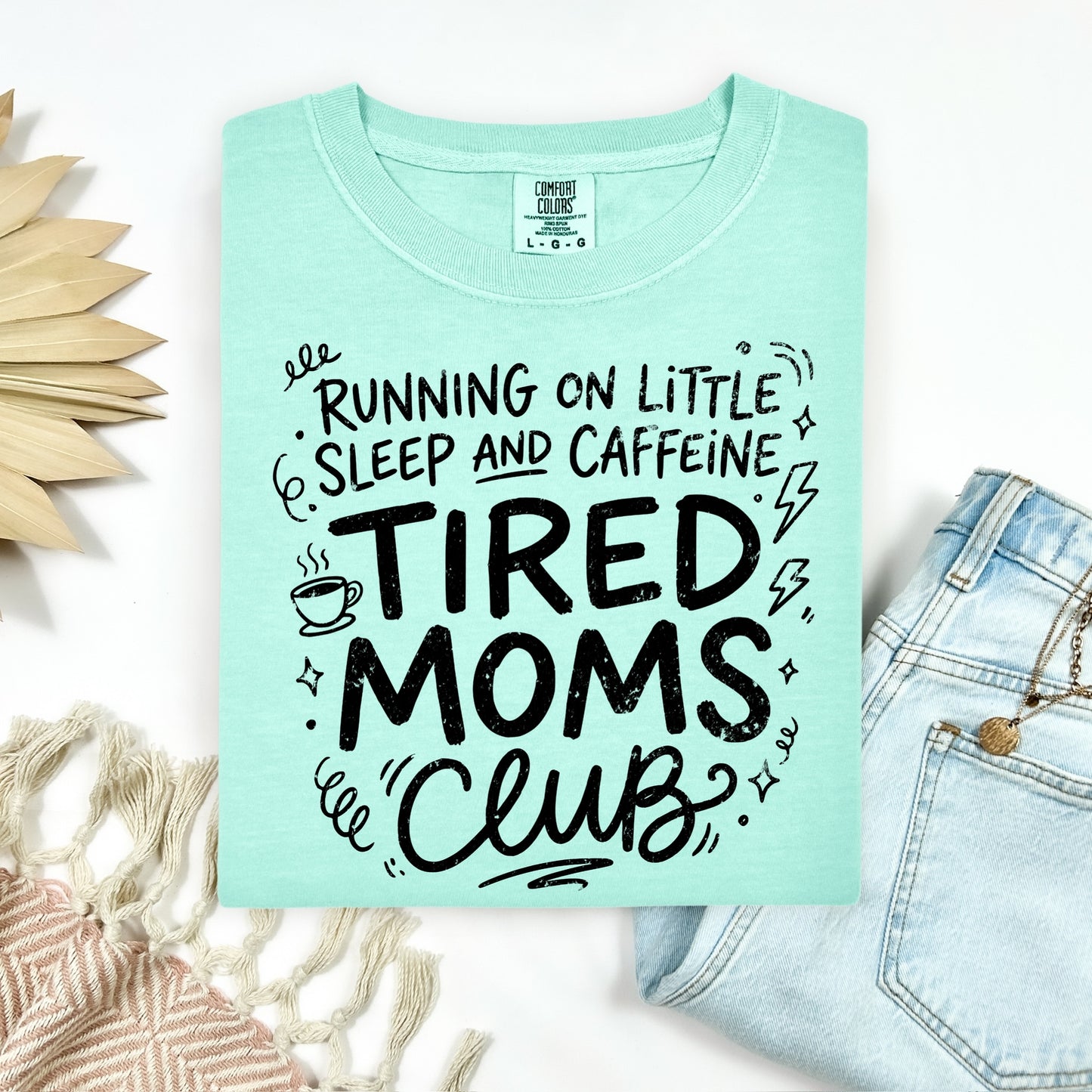 tired moms club doodles screen print transfer•