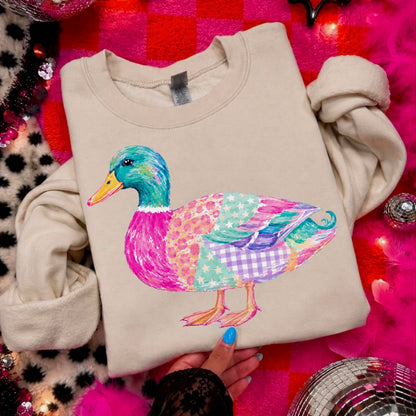 watercolor mallard duck clear film screen print