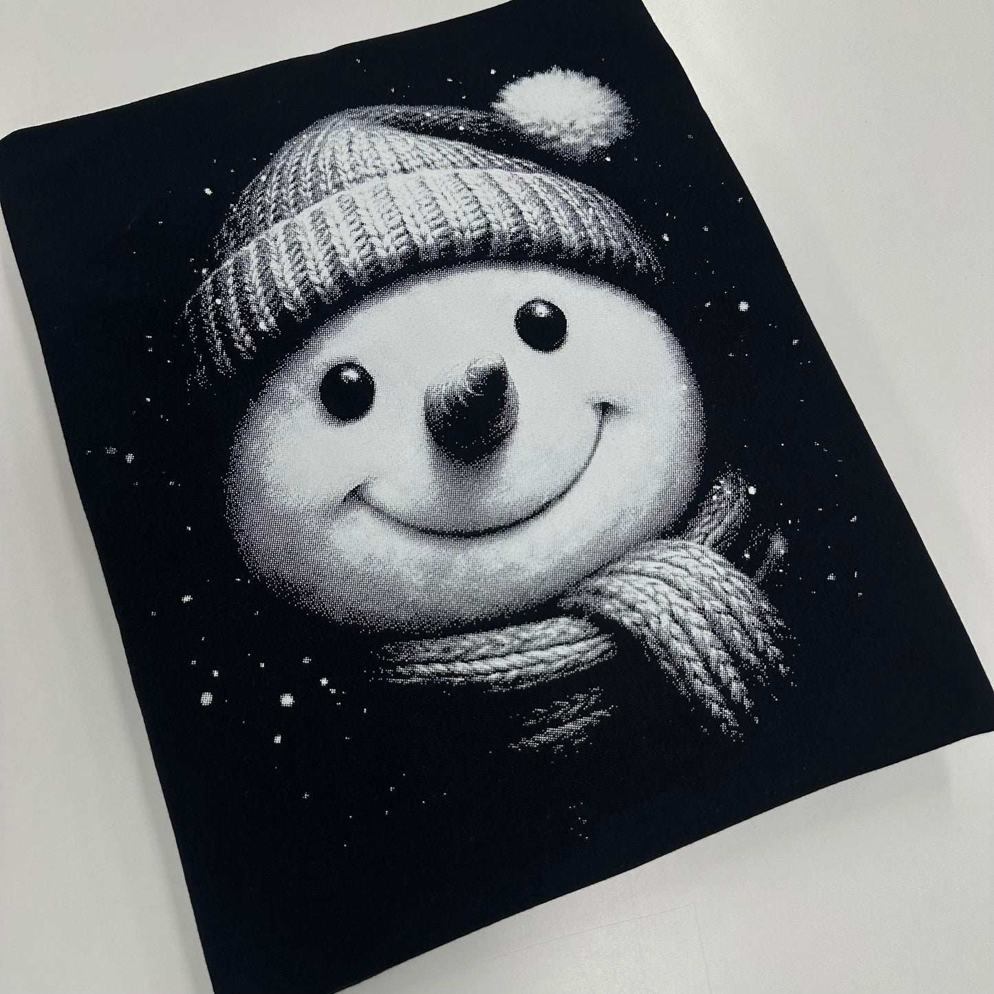 snowman half tone screen print transfer
