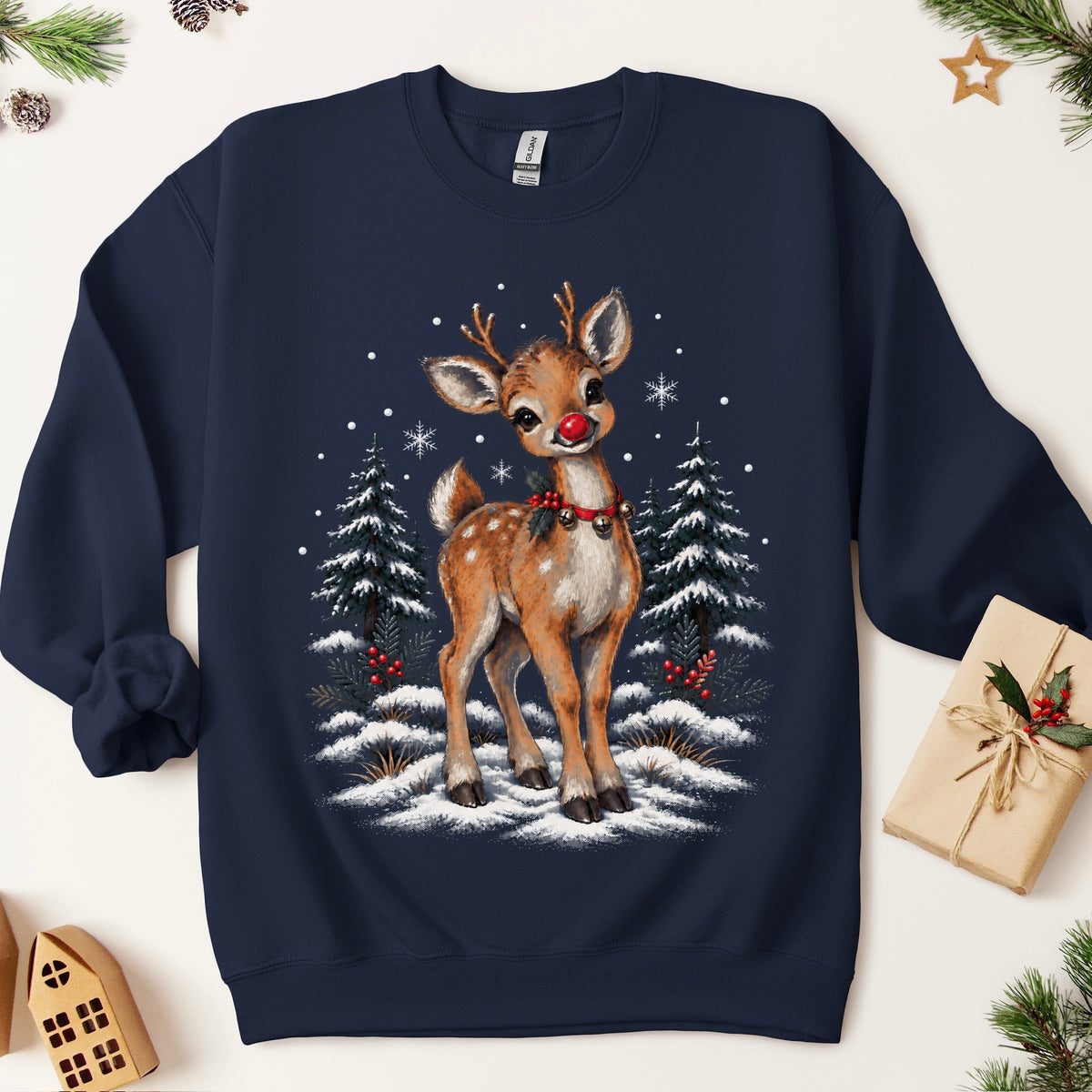 PRE-ORDER vintage reindeer DTF 5-10 biz day tat