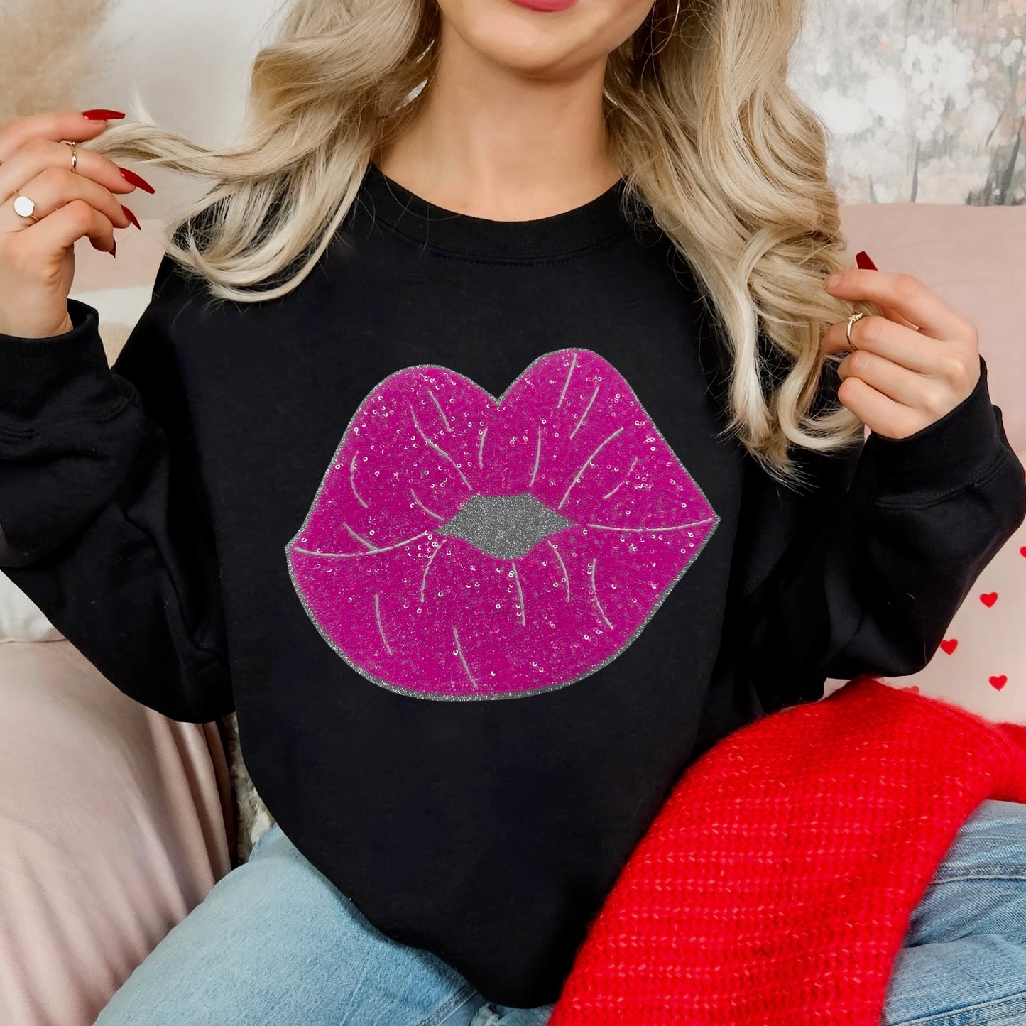 Sequins Patch - Lips