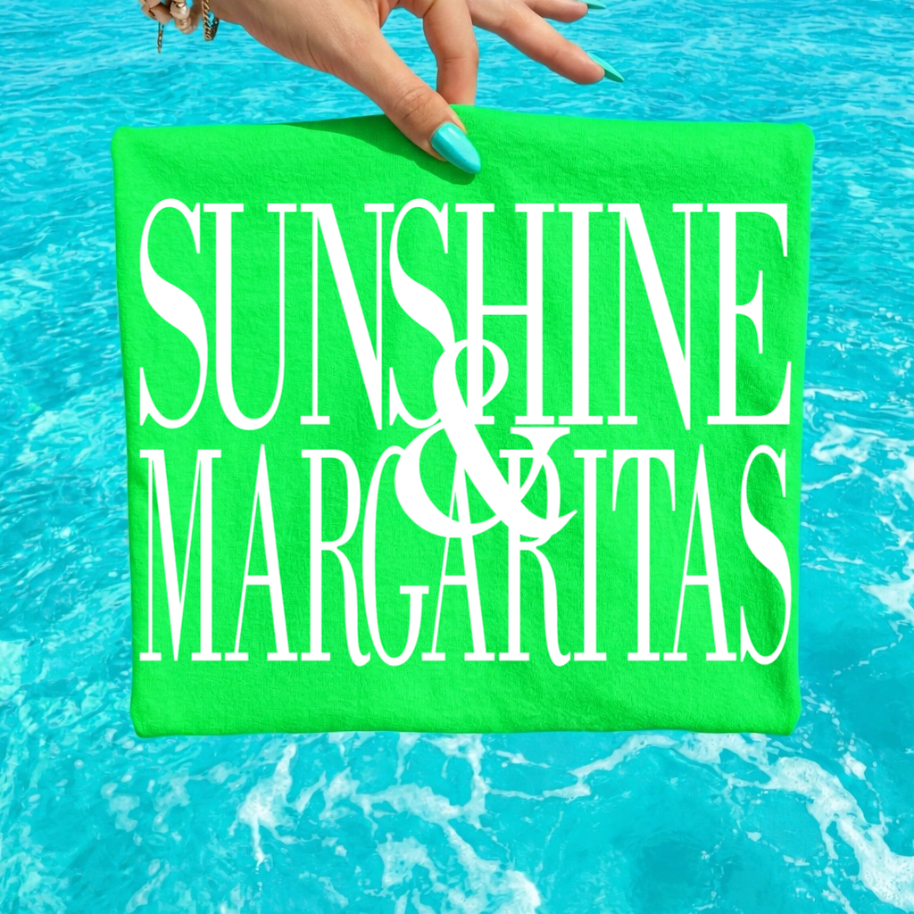 sunshine & margaritas  screen print transfer•