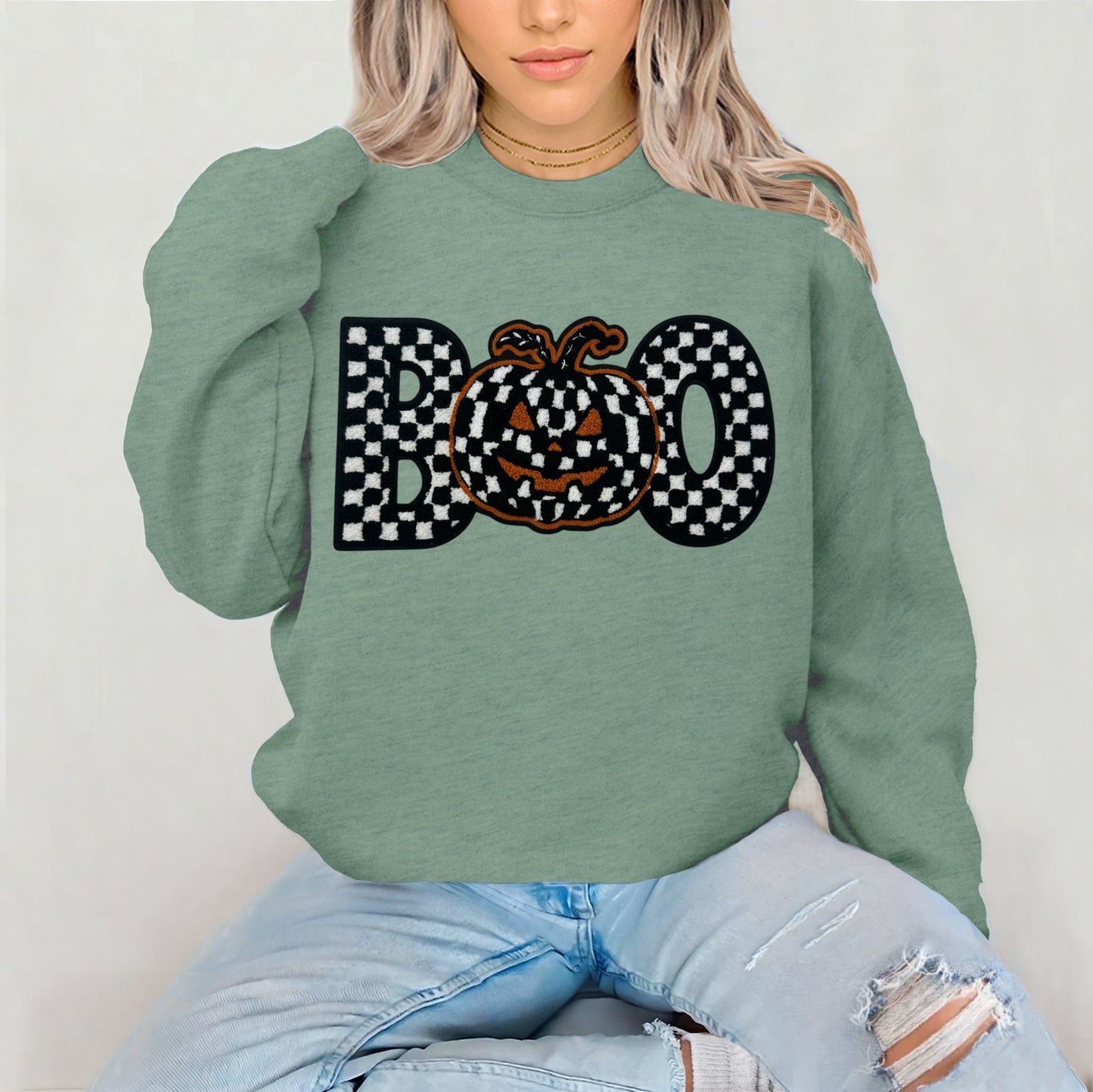 Chenille Patch - BOO checker