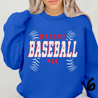semi-custom BASEBALL mascot (design set up only)