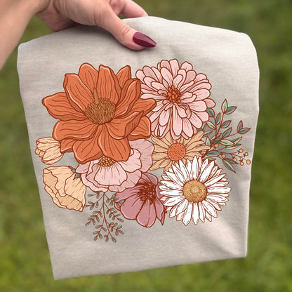 boho florals clear film transfer