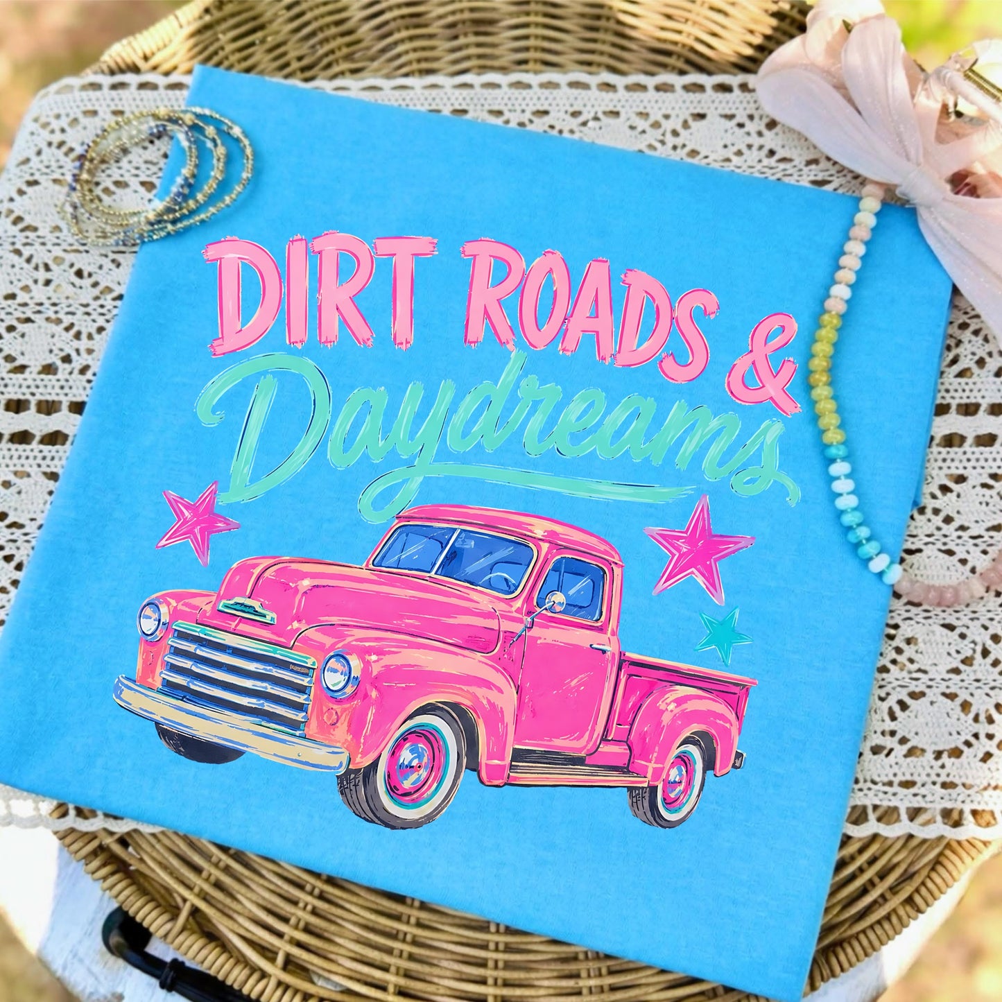 Dirtroads & daydreams clear film screen print