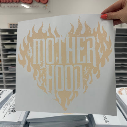 motherhood tattoo heart screen print transfer•