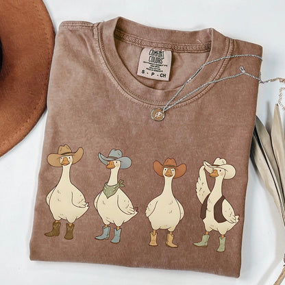 western geese clear film screen print