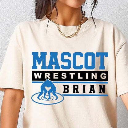 semi-custom WRESTLING mascot (design set up only)