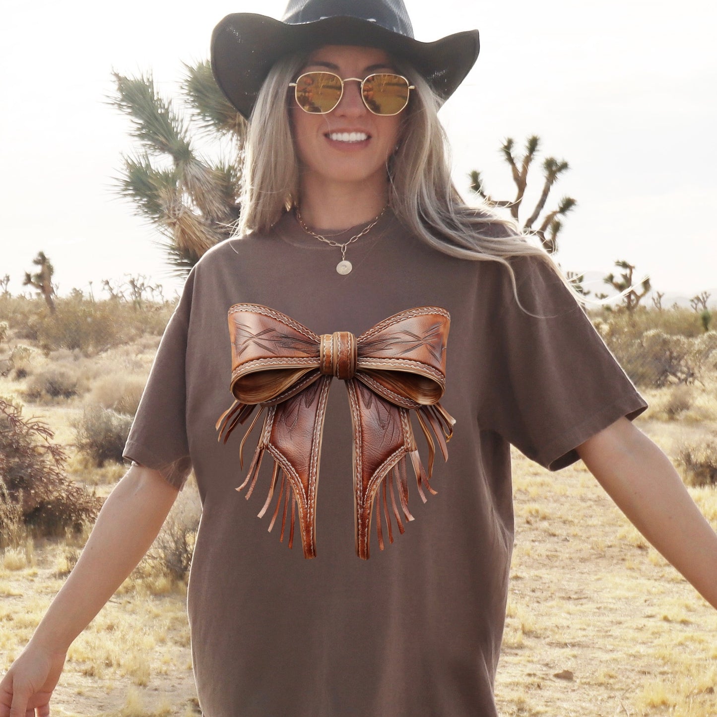 western leather bow clear film screen print