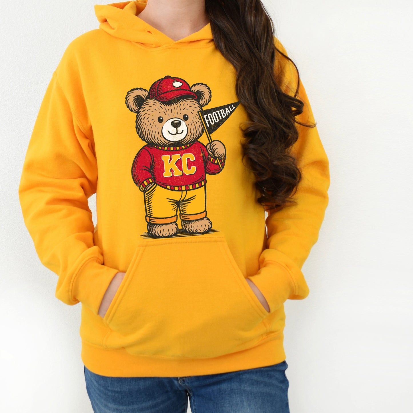 KC teddy bear clear film screen print