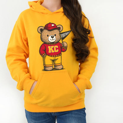 KC teddy bear clear film screen print