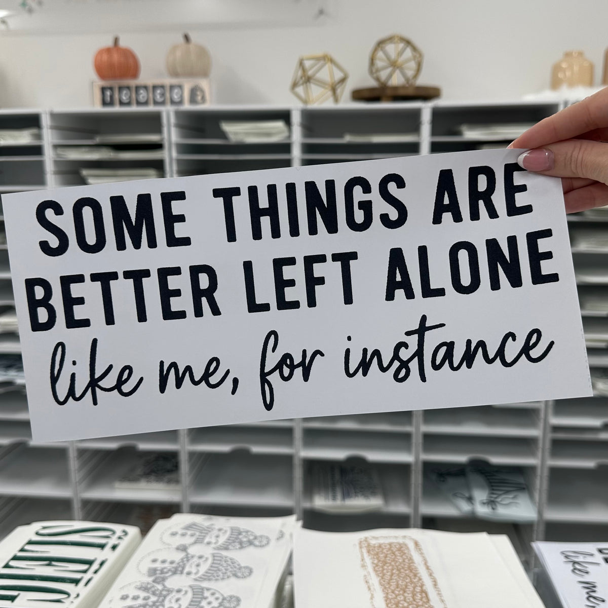 Some things are better left alone screen print transfer•