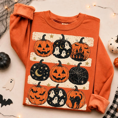 brushstroke pumpkins clear film screen print