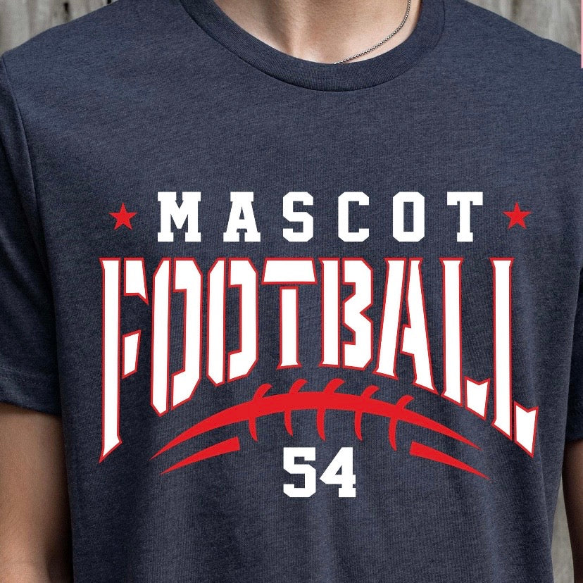 semi-custom FOOTBALL mascot (design set up only)