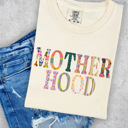 mixed pattern motherhood clear film screen print•