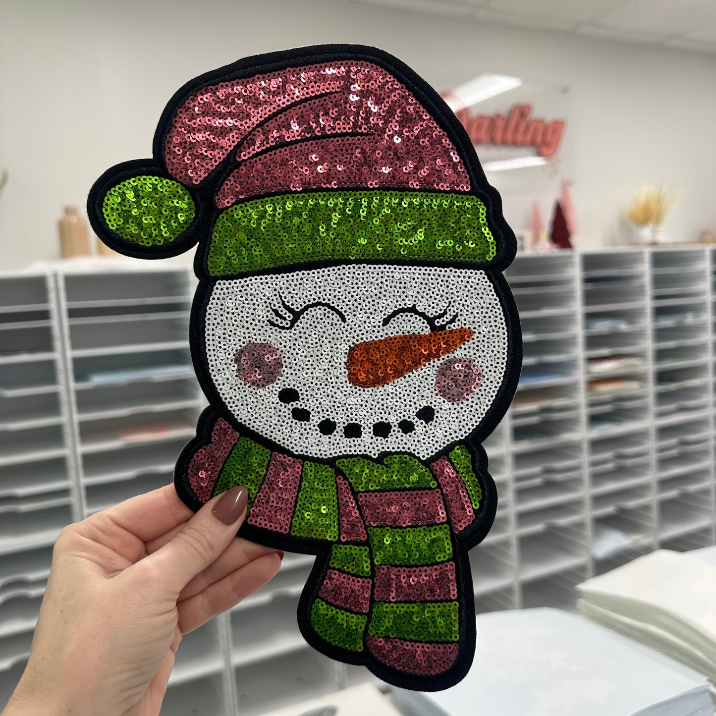 Sequins Patch - Snowman