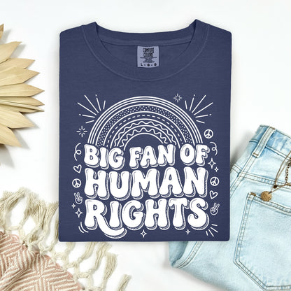 big fan of human rights screen print transfer