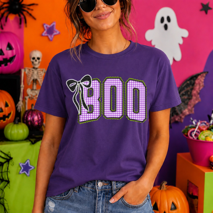 coquette BOO lace clear film screen print•