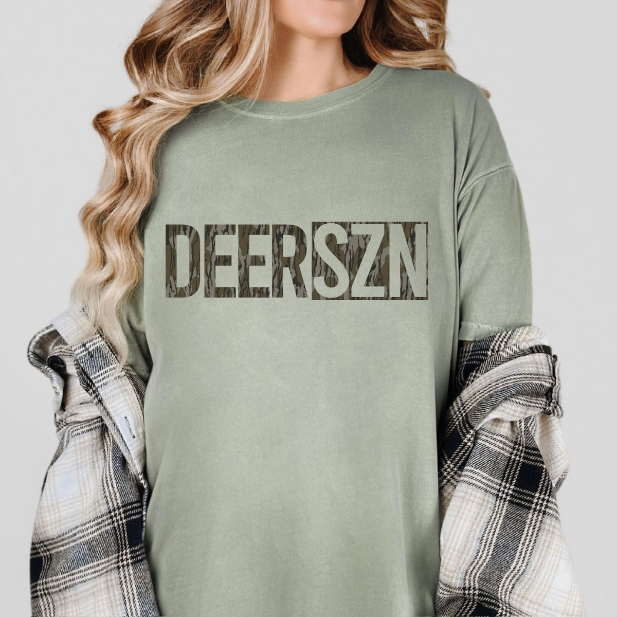 Deer Szn clear film screen print