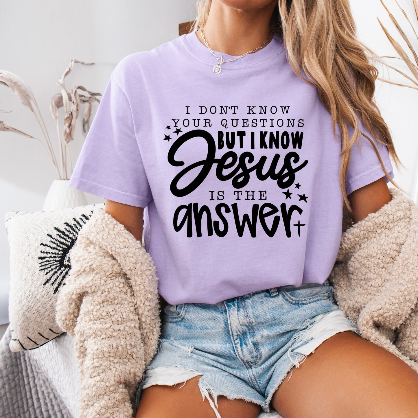 Jesus is the answer screen print transfer