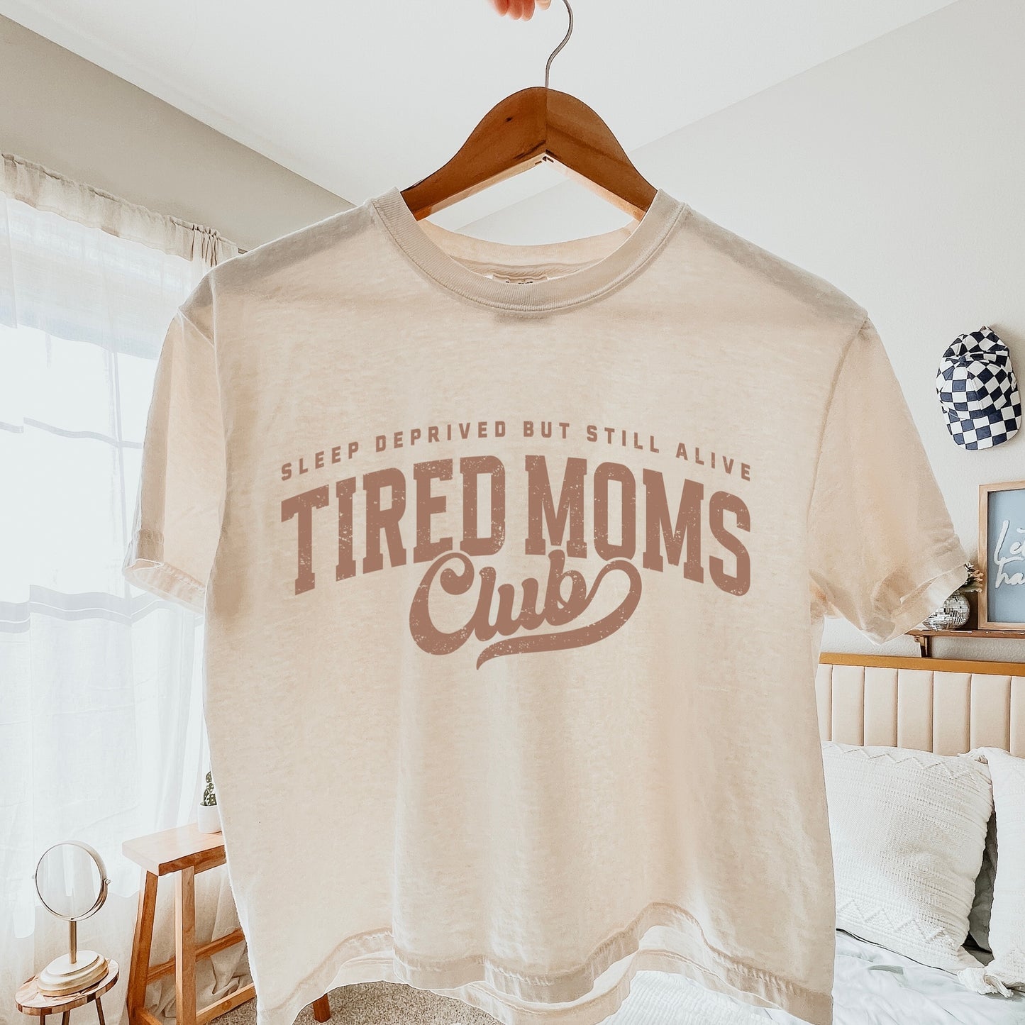 tired moms club screen print transfer