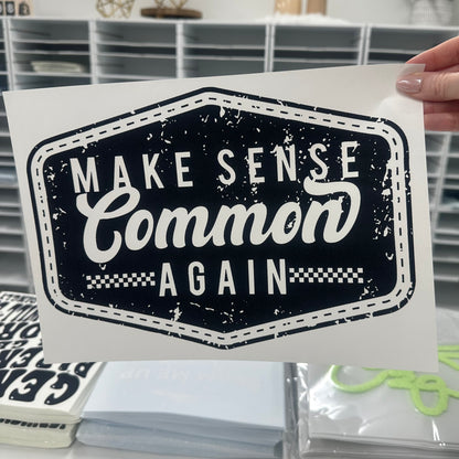 make sense common again screen print transfer