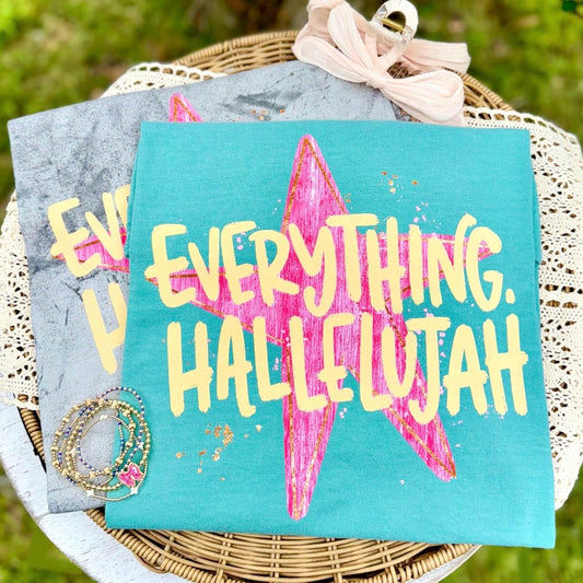everything hallelujah clear film screen print