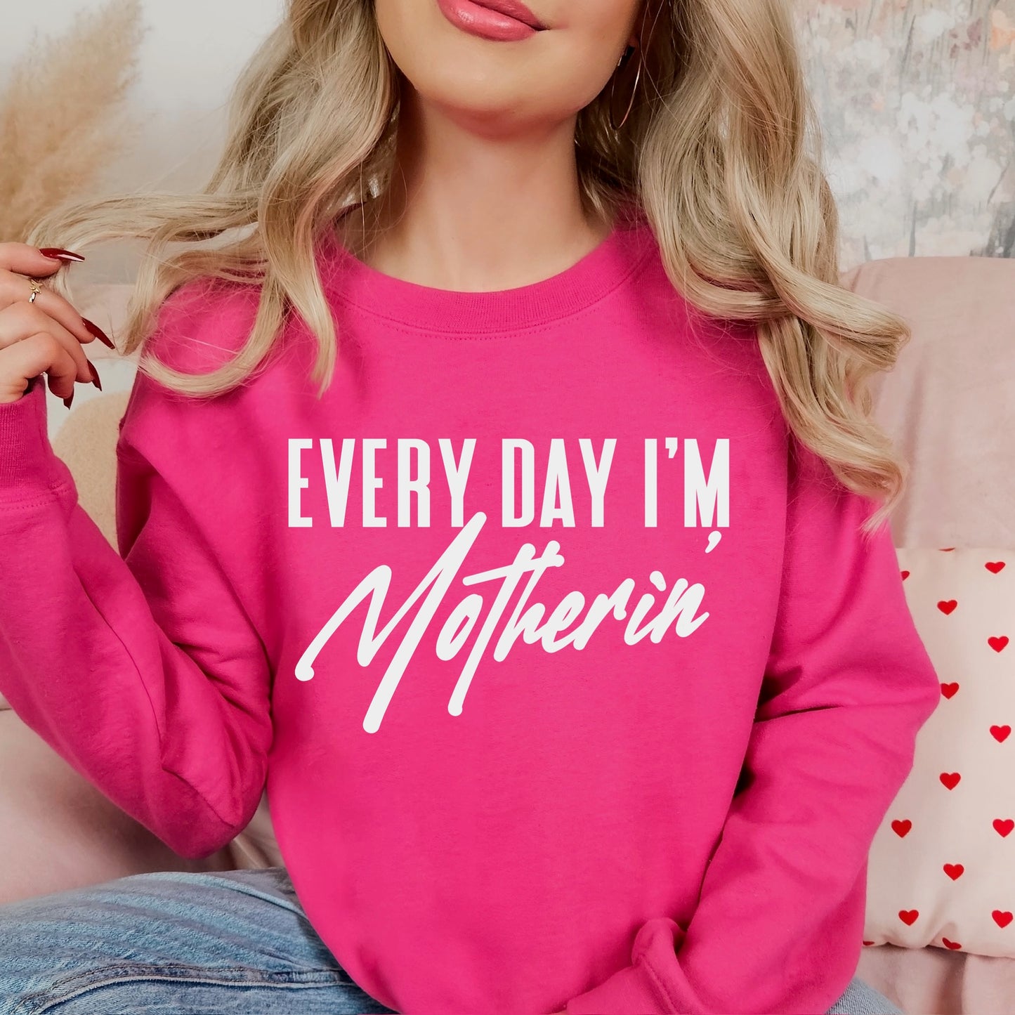 Everyday I'm Motherin' screen print transfer