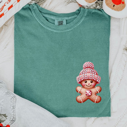 studded gingerbread girl pocket print