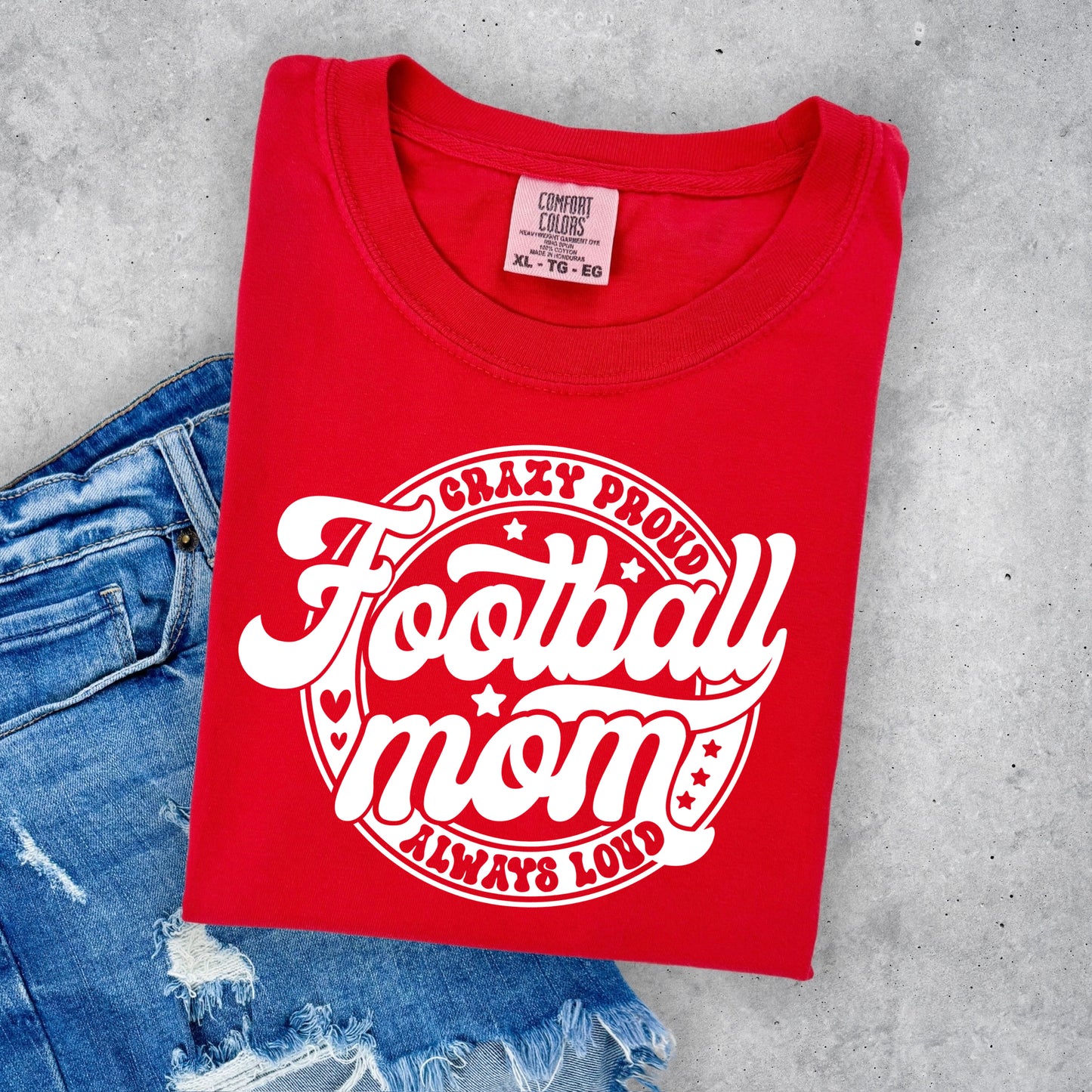 football MOM screen print transfer