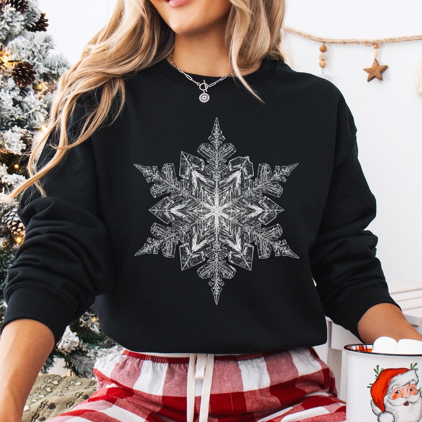 Snowflake half tone screen print transfer