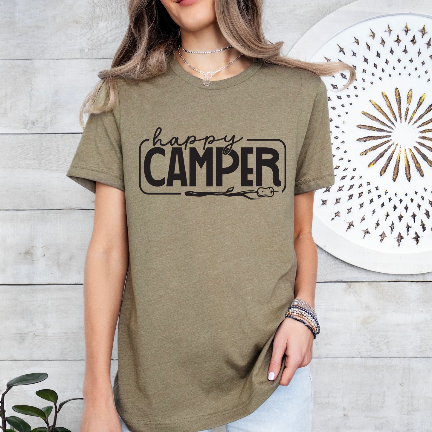 Happy camper screen print transfer