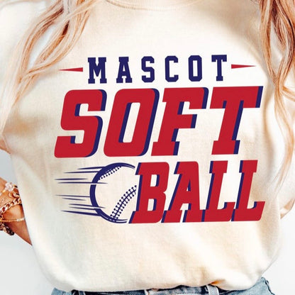 semi-custom SOFTBALL mascot (design set up only)