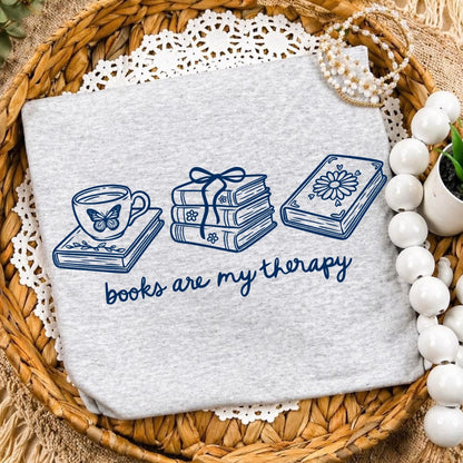 books are my therapy screen print transfer