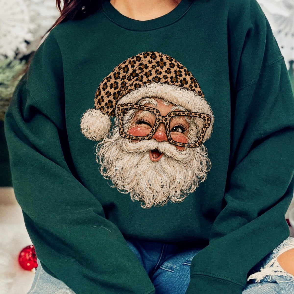 PRE-ORDER Leopard SANTA DTF 5-7 biz day tat