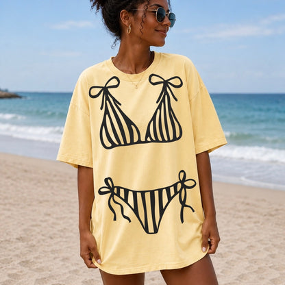2 piece bikini screen print transfer•