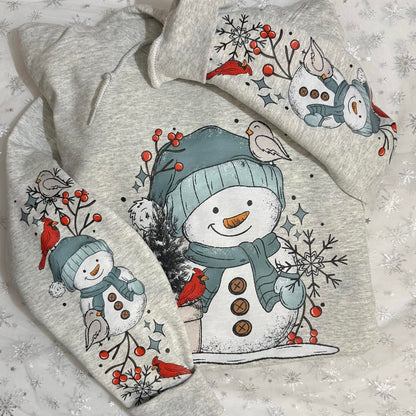 snowman birdies + sleeves clear film screen print