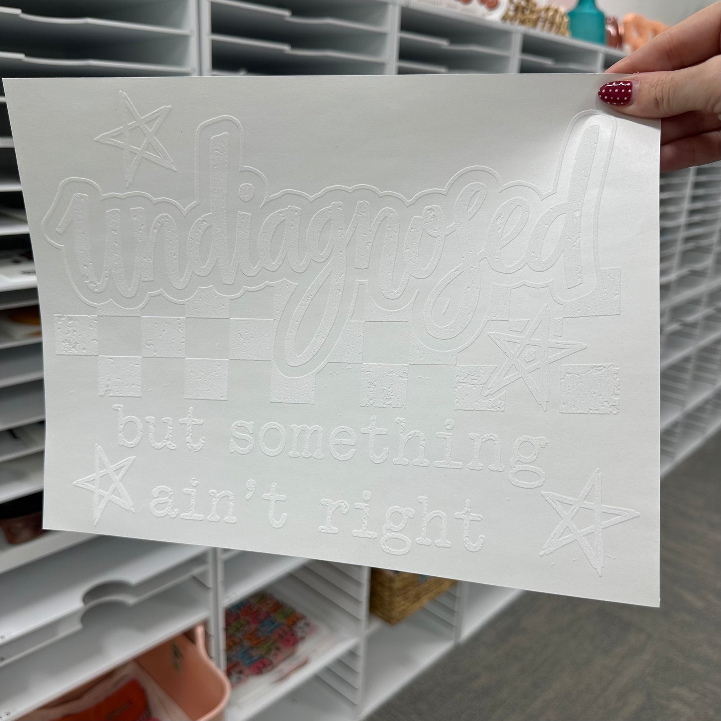 undiagnosed but something aint right screen print transfer•
