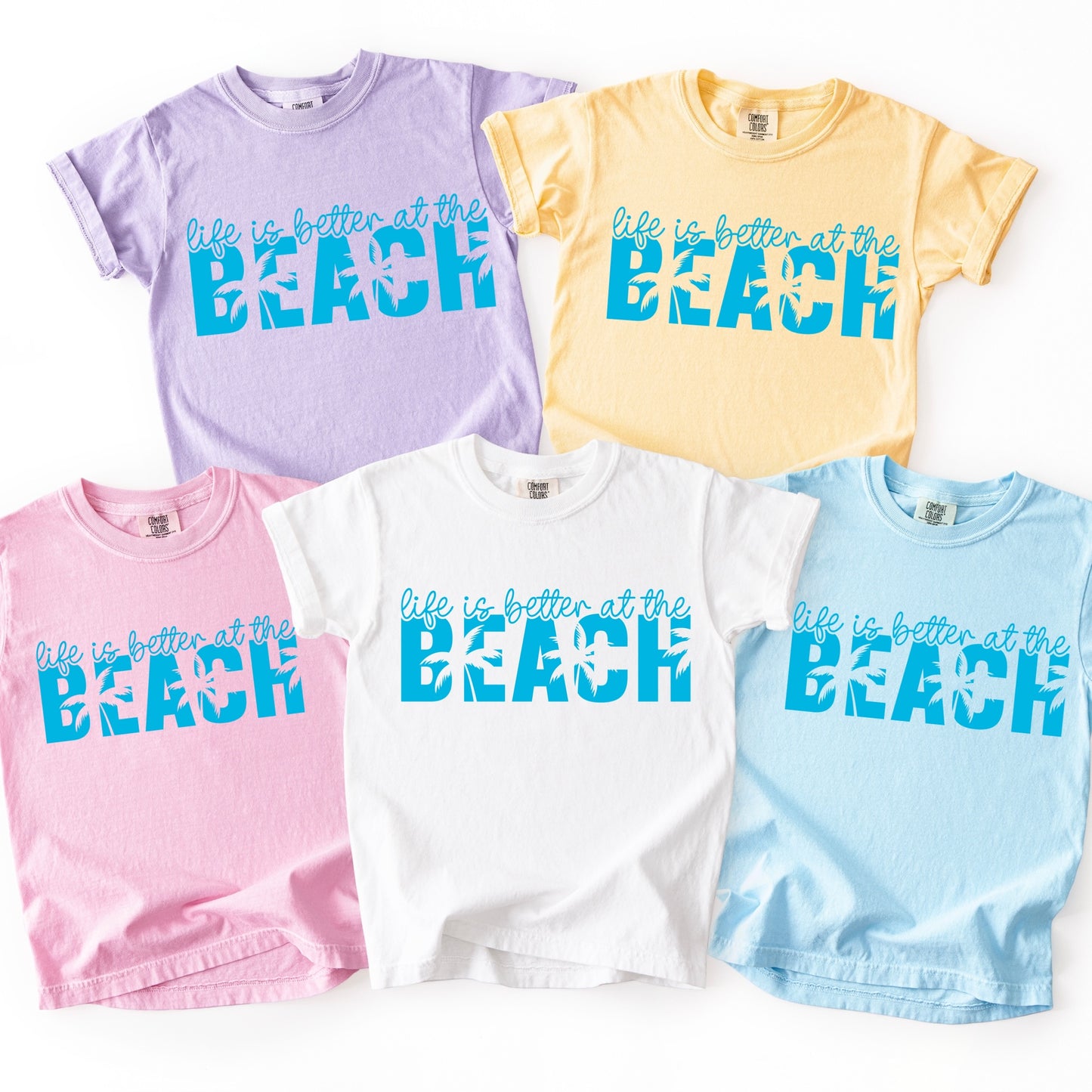 Life is better at the beach screen print transfer•