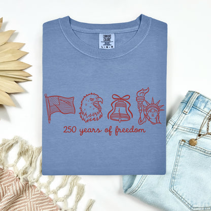 250 years of freedom screen print transfer