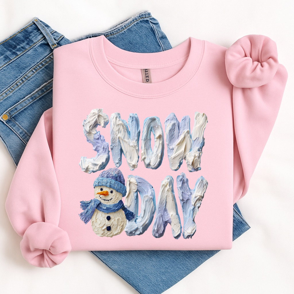 snow day clear film screen print